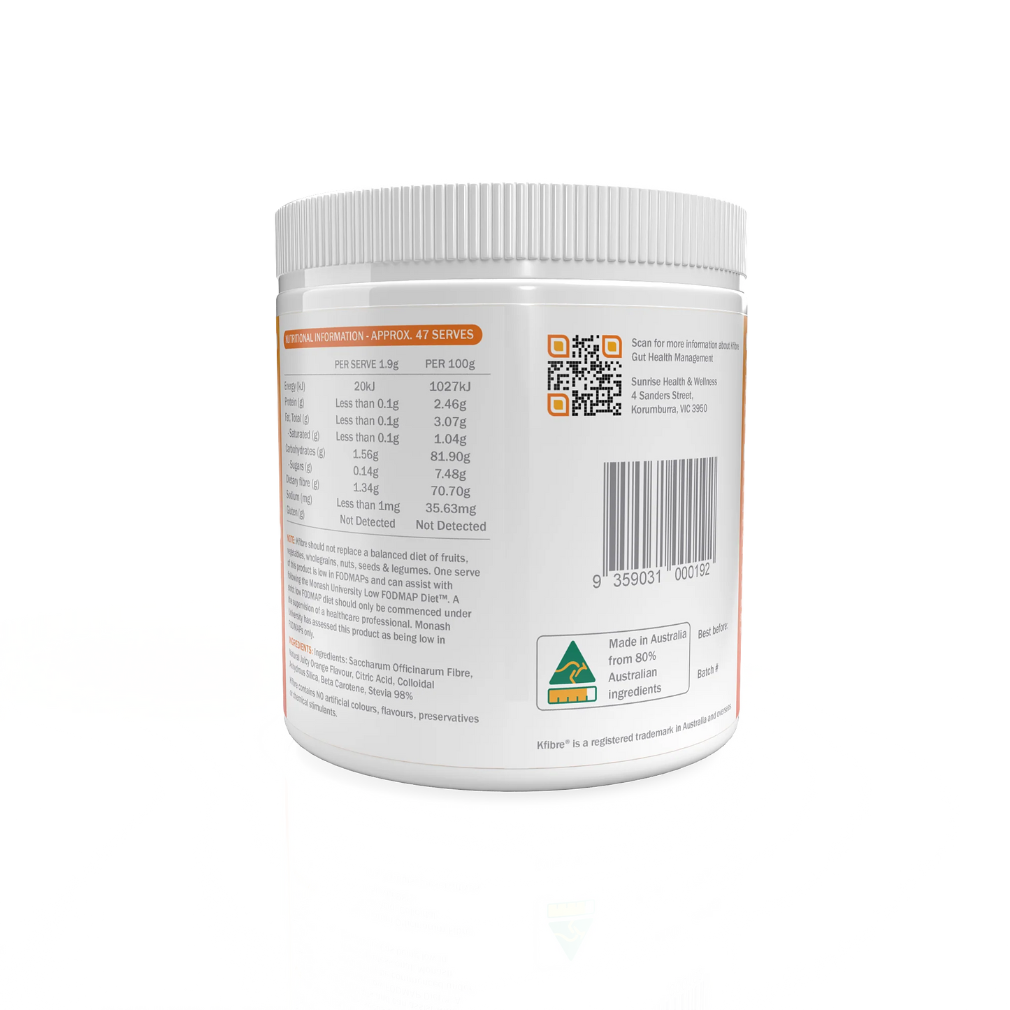 Kfibre Essential Gut Health Fibre Orange