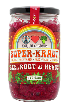 Peace Love and Vegetables SuperKraut (Beetroot Herbs)