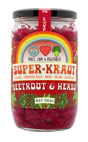 Peace Love and Vegetables SuperKraut (Beetroot Herbs)