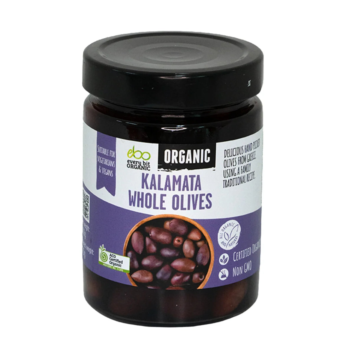 Every Bit Organic Raw Kalamata Olives Whole