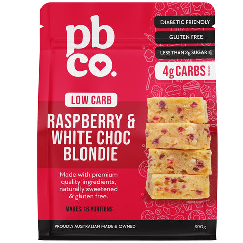 PBCo Raspberry & White Choc Blondie Low Carb