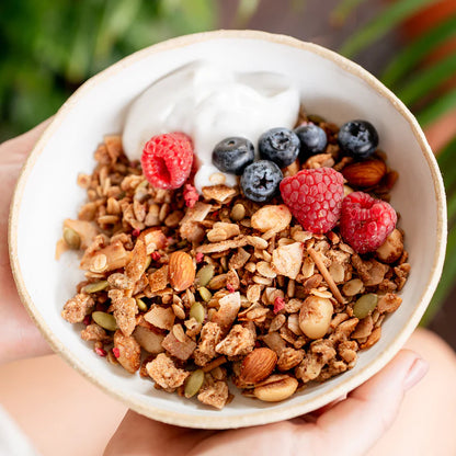 Brookfarm Low Sugar Granola Macadamia Raspberry