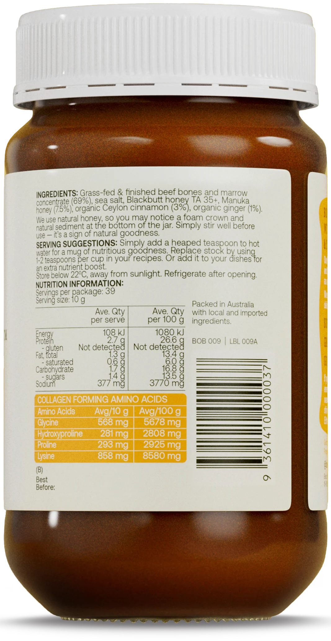Best of the Bone Broth Manuka Honey, Cinnamon & Ginger