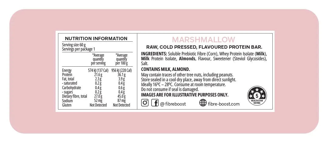 Fibre Boost Marshmallow Protein Bar