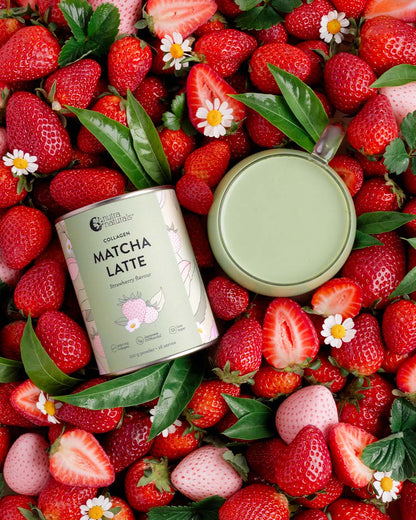 Nutra Organics Collagen Strawberry Matcha Latte