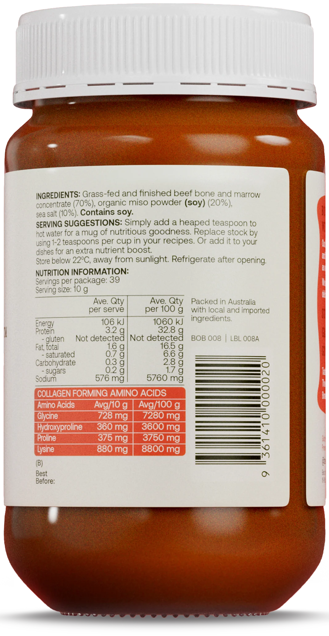 Best of the Bone Broth Concentrate Organic Miso