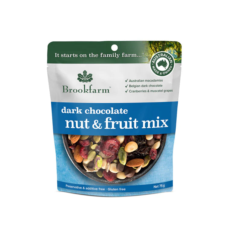 Brookfarm Nut & Fruit Mix Dark Chocolate