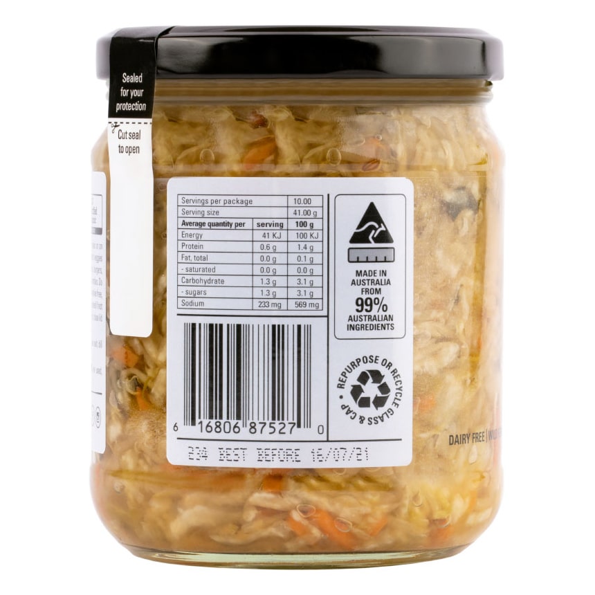 Kehoe's Organic Dill, Kale & Carrot Sauerkraut