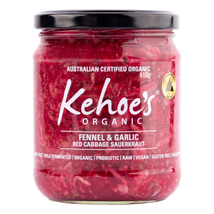 Kehoe's Organic Fennel & Garlic Red Cabbage Sauerkraut