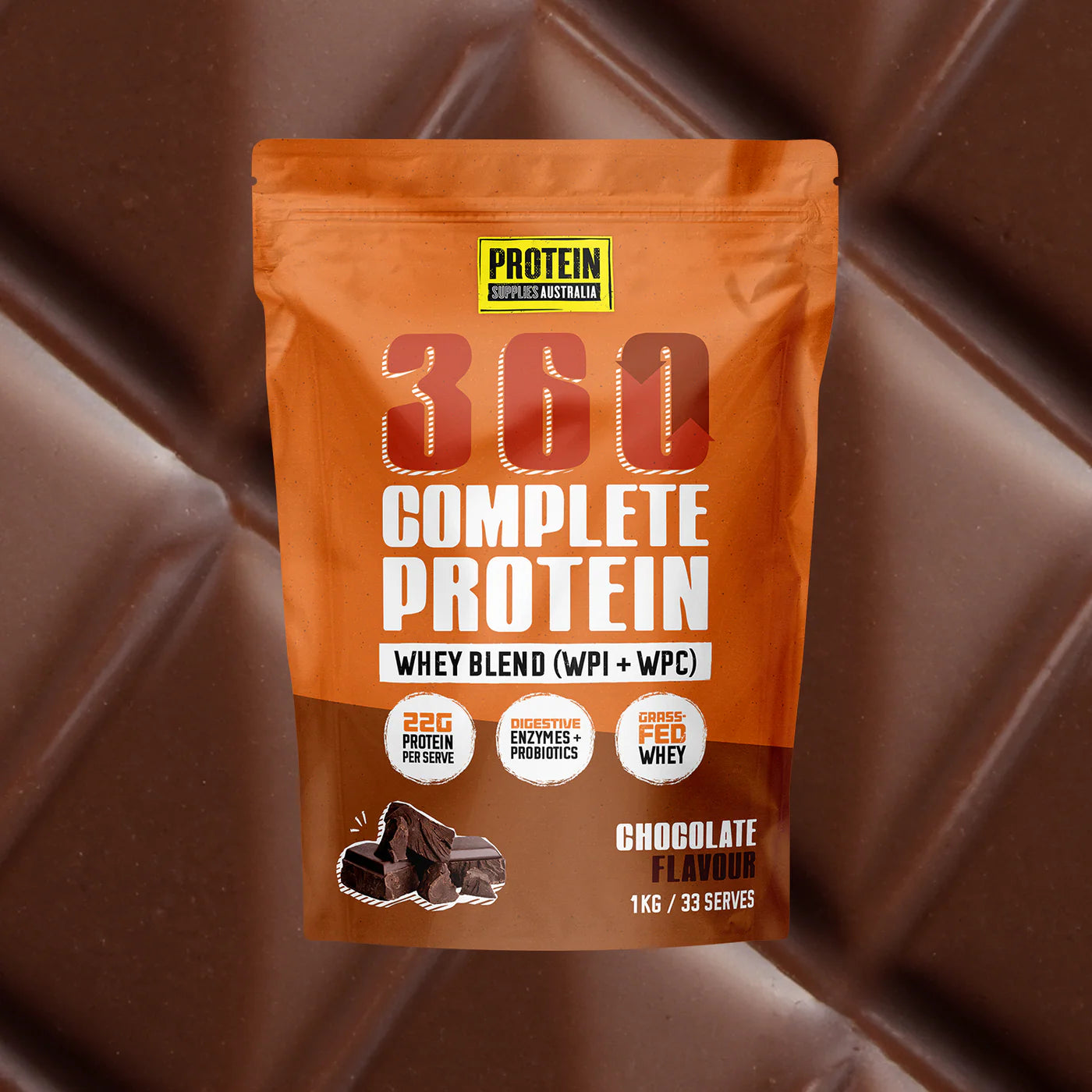 Protein Supplies Aust. 360Whey (WPI+WPC Combo) Chocolate