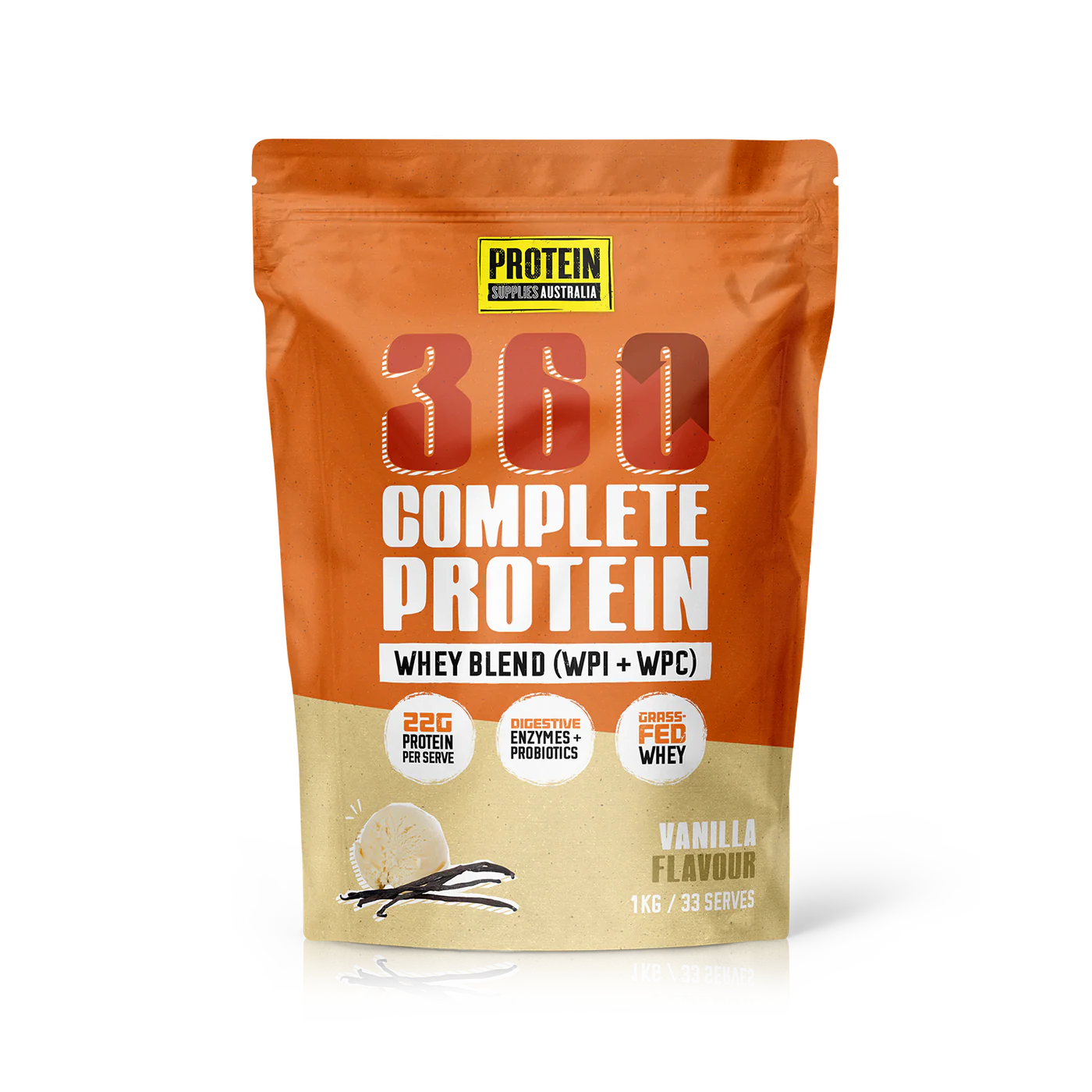 Protein Supplies Aust. 360Whey (WPI+WPC Combo) Vanilla Bean