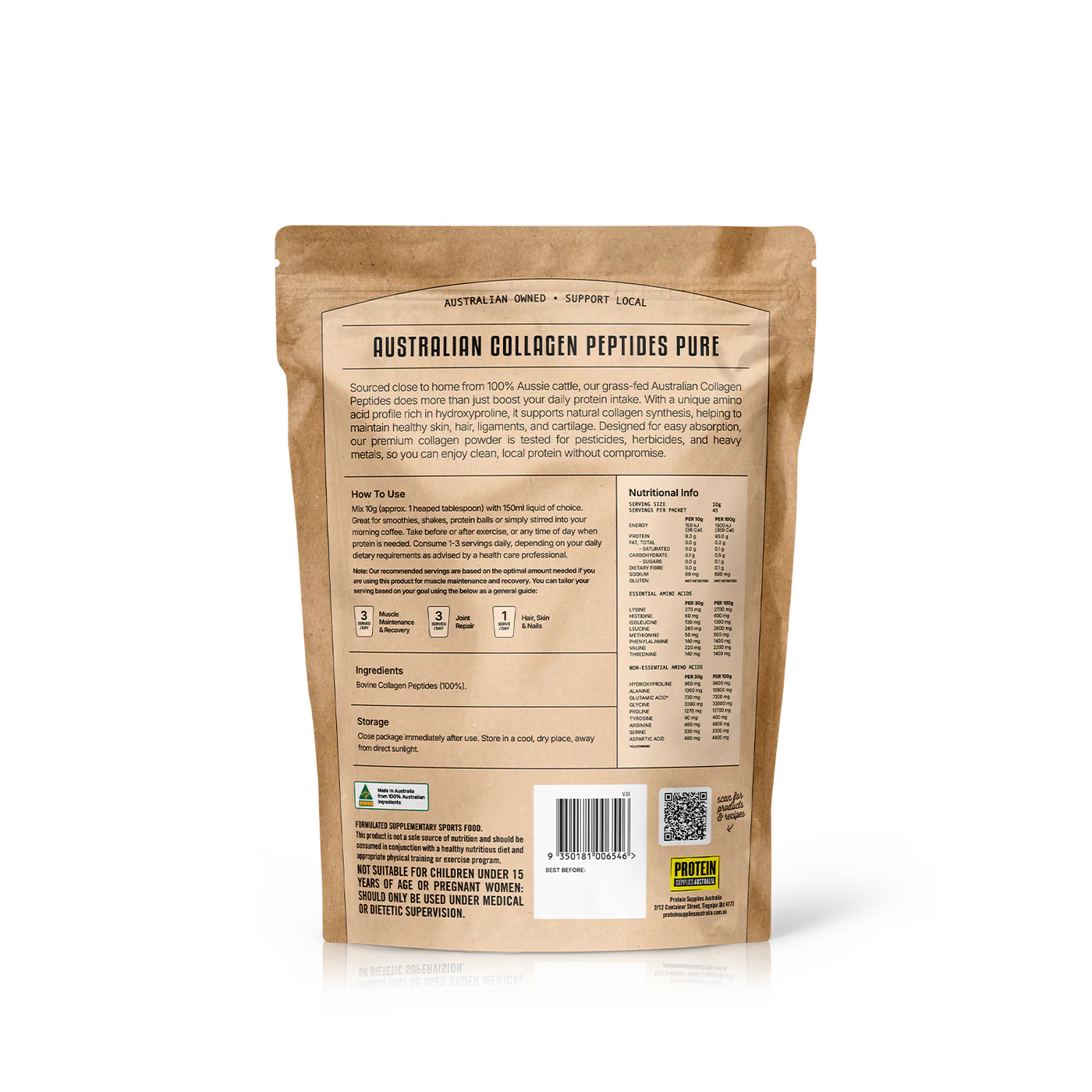 Protein Supplies Aust. Australian Collagen Peptides Pure