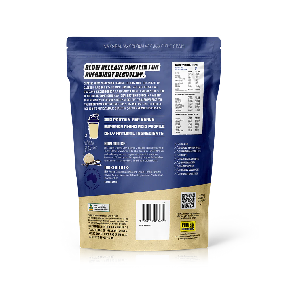 Protein Supplies Aust. Micellar Casein Protein (Vanilla Bean)