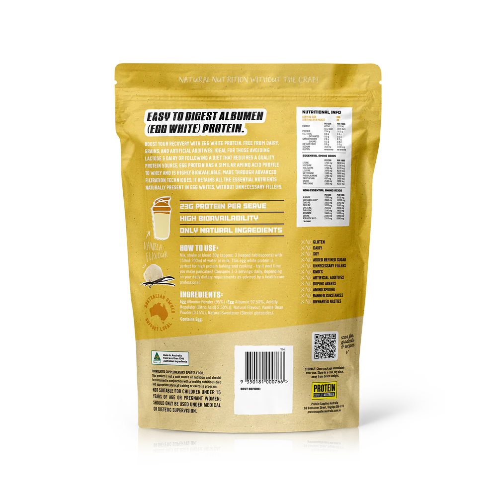 Protein Supplies Aust. PaleoPro (Egg White Protein) Vanilla