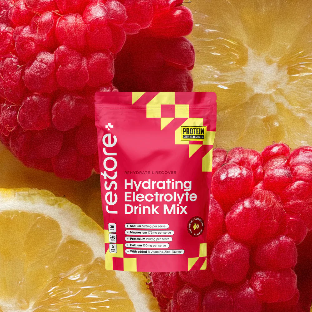 Protein Supplies Aust. Restore Electrolyte Drink Mix Raspberry Lemonade