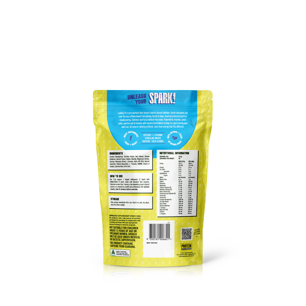 Protein Supplies Aust. Spark (Pre-Workout) Blue Raspberry
