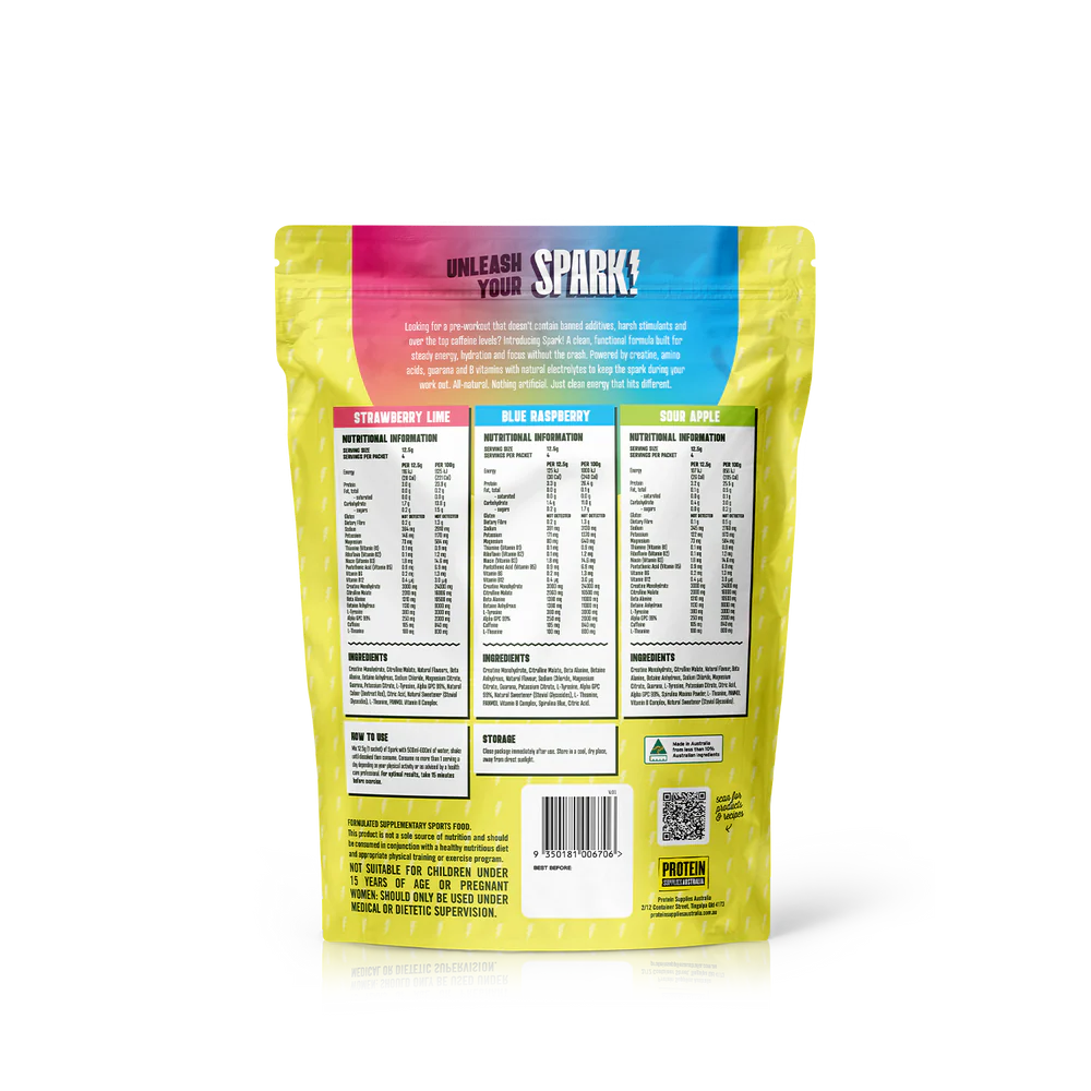 Protein Supplies Aust. Spark (Pre-Workout) Sample Pack