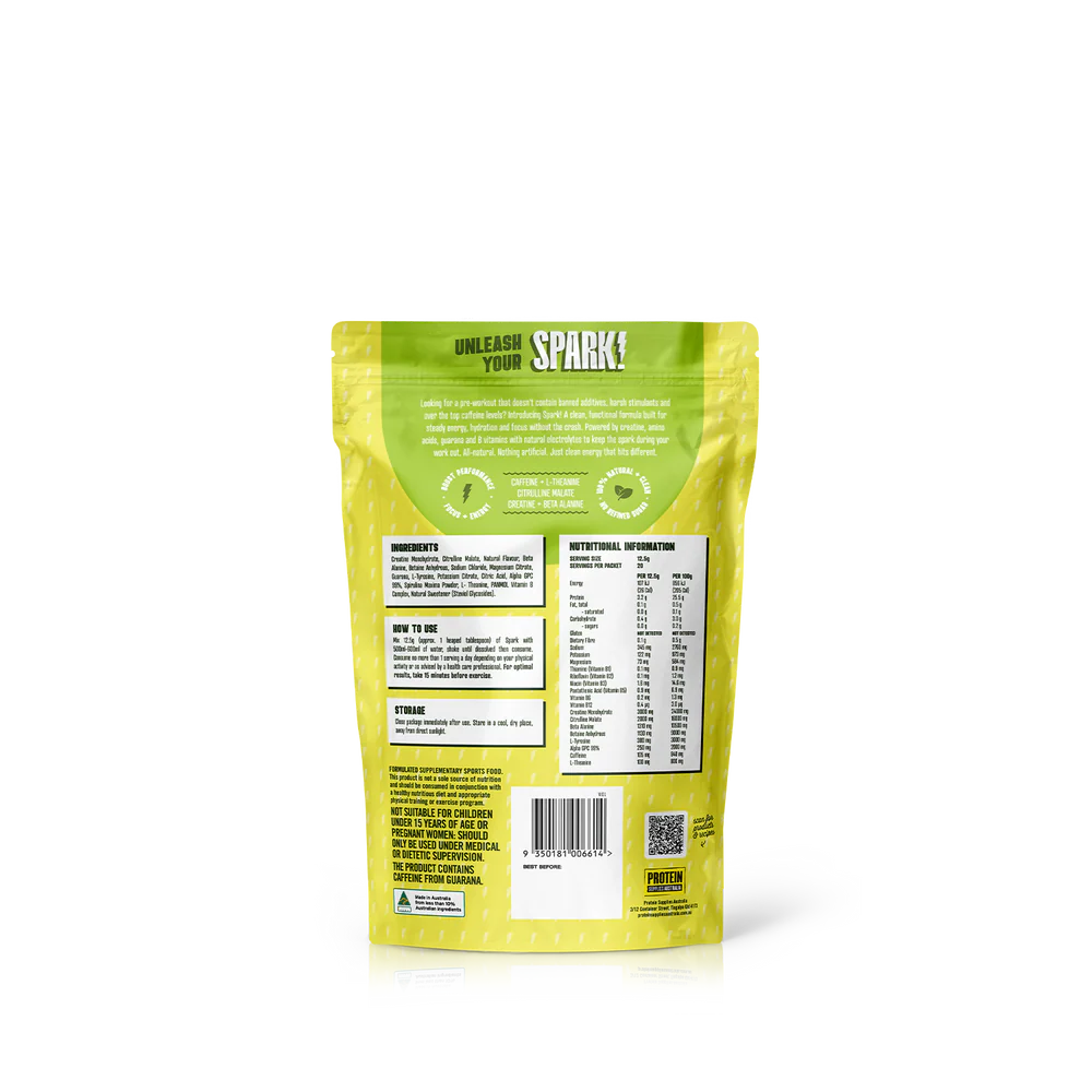 Protein Supplies Aust. Spark (Pre-Workout) Sour Apple