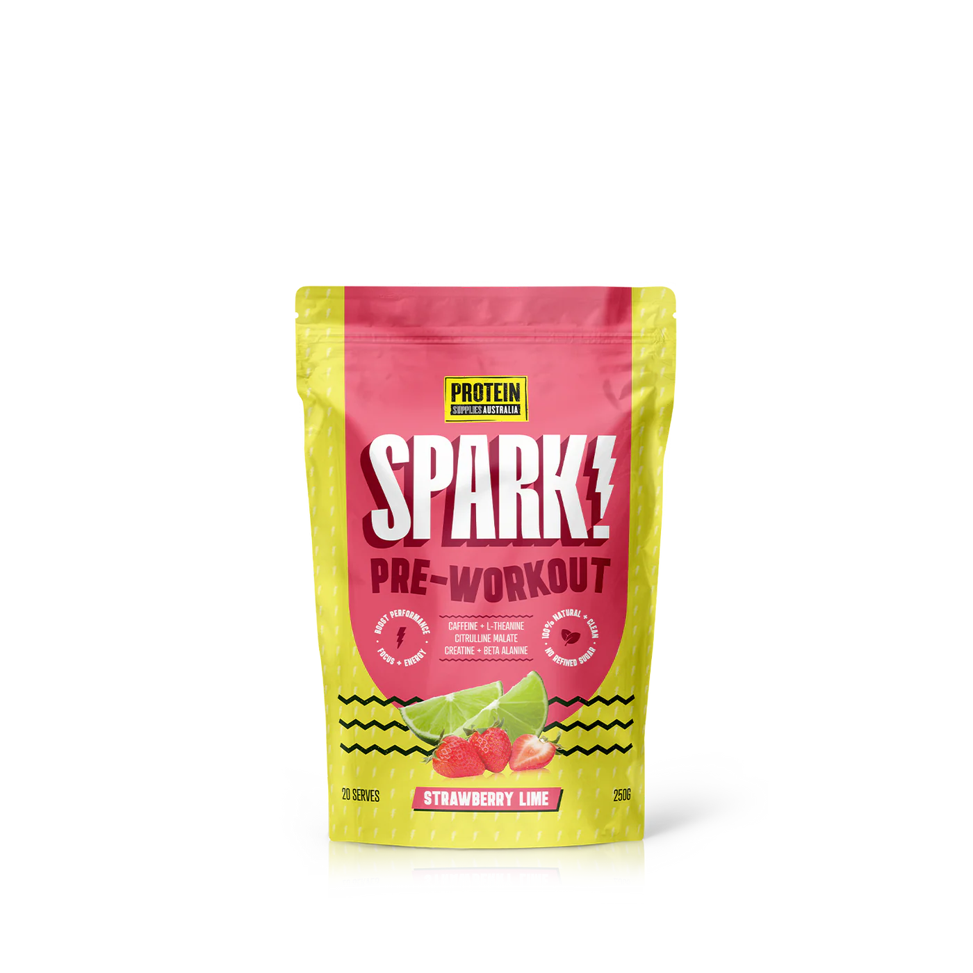 Protein Supplies Aust. Spark (Pre-Workout) Strawberry Lime