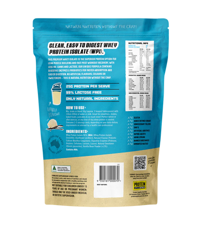 Protein Supplies Aust. WPI (Whey Protein Isolate) Vanilla Bean