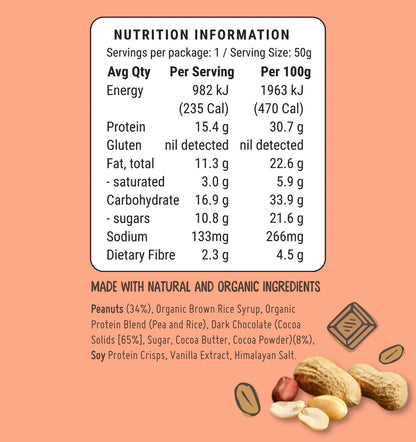 Fod Bods Peanut Chocolate Bar