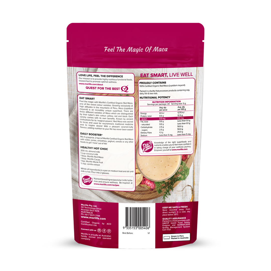 Morlife Certified Organic Maca Red Powder