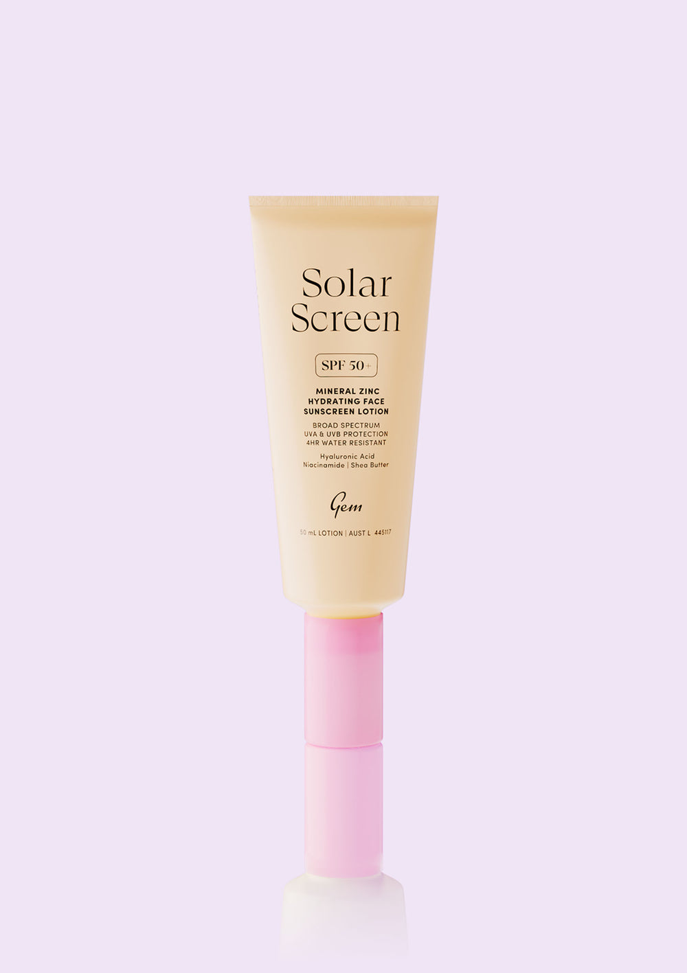 Gem Solar Screen SPF50+ Mineral Zinc Hydrating Face Lotion