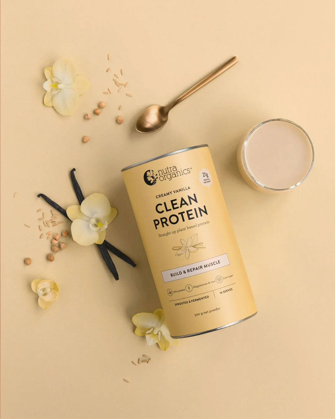 Nutra Organics Clean Protein Creamy Vanilla