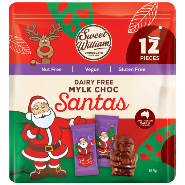 Sweet William Dairy Free Mylk Choc Santas