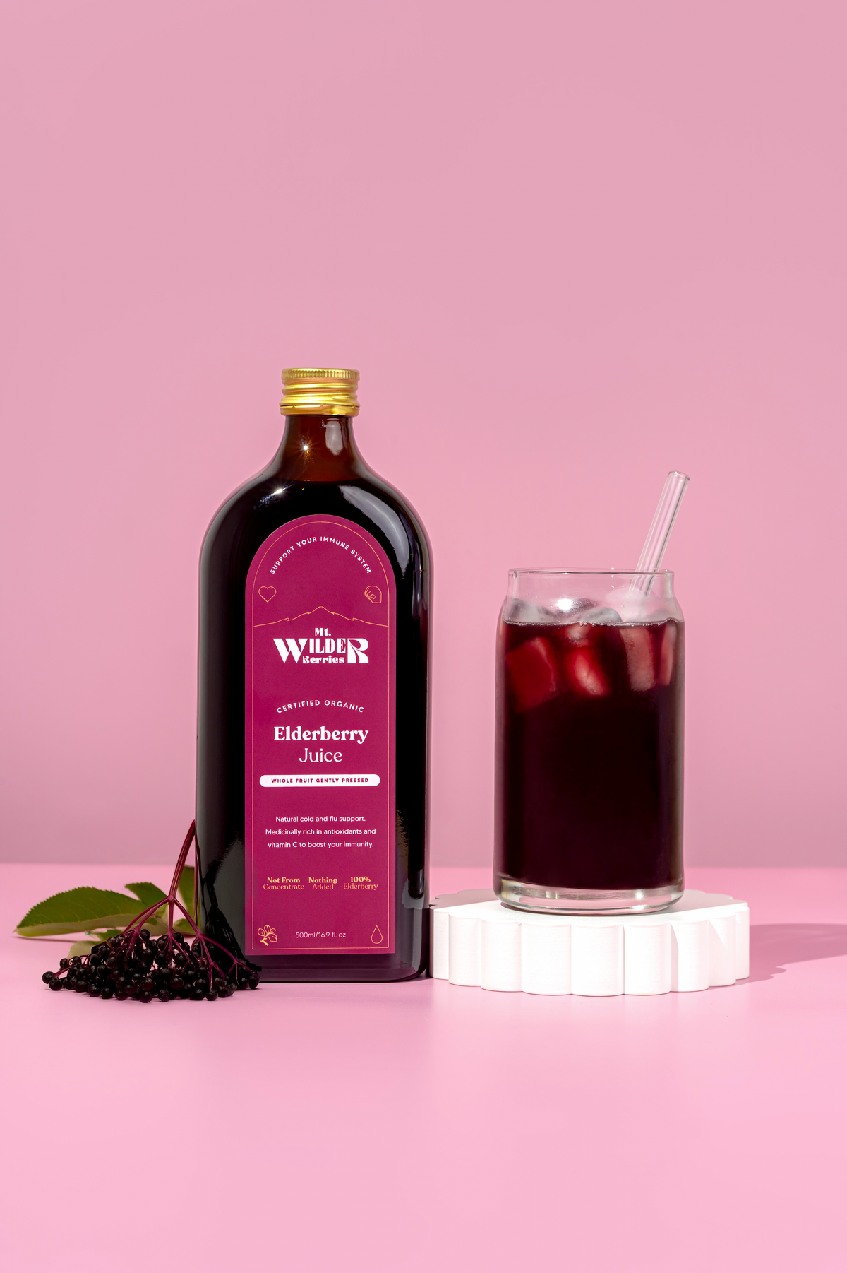 Mt Wilder Berries Organic Elderberry Juice