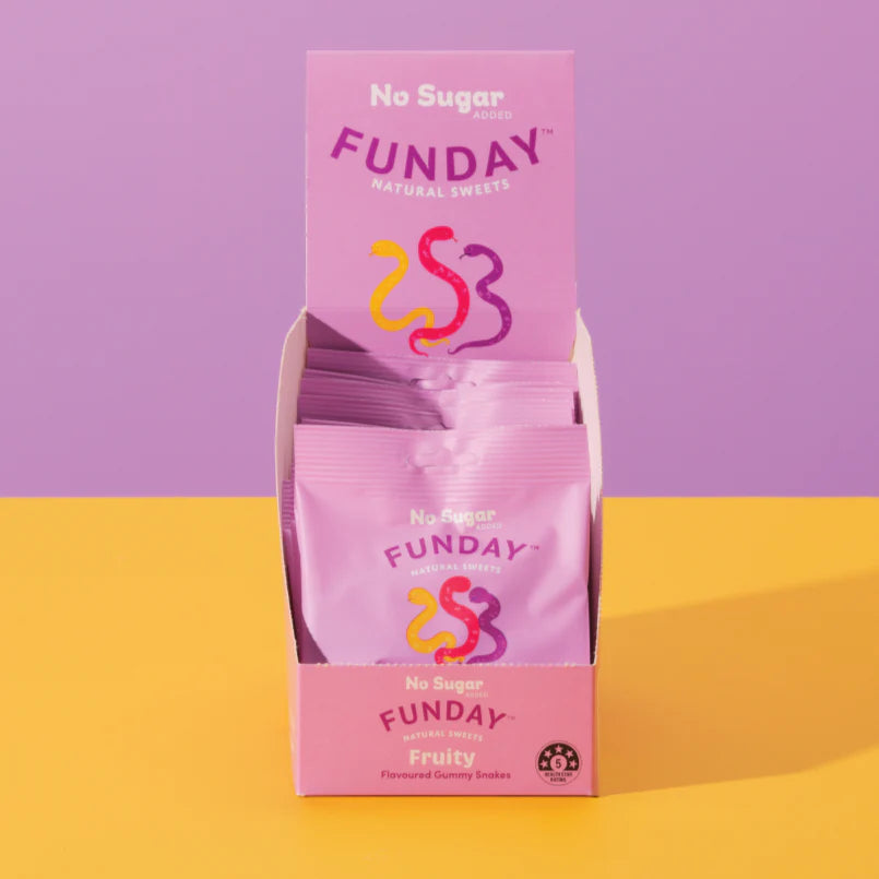 Funday Natural Sweet Fruity Gummy Snakes