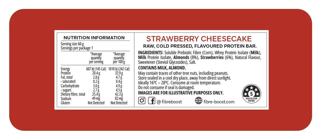 Fibre Boost Strawberry Cheesecake Protein Bar