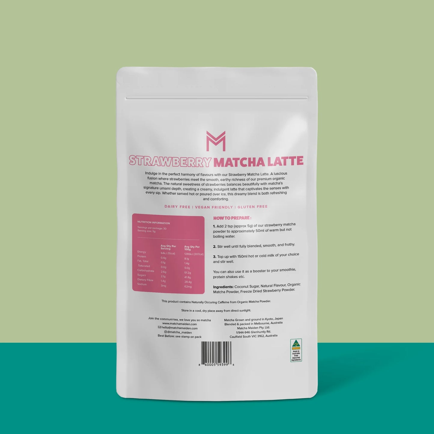 Matcha Maiden Strawberry Matcha Latte