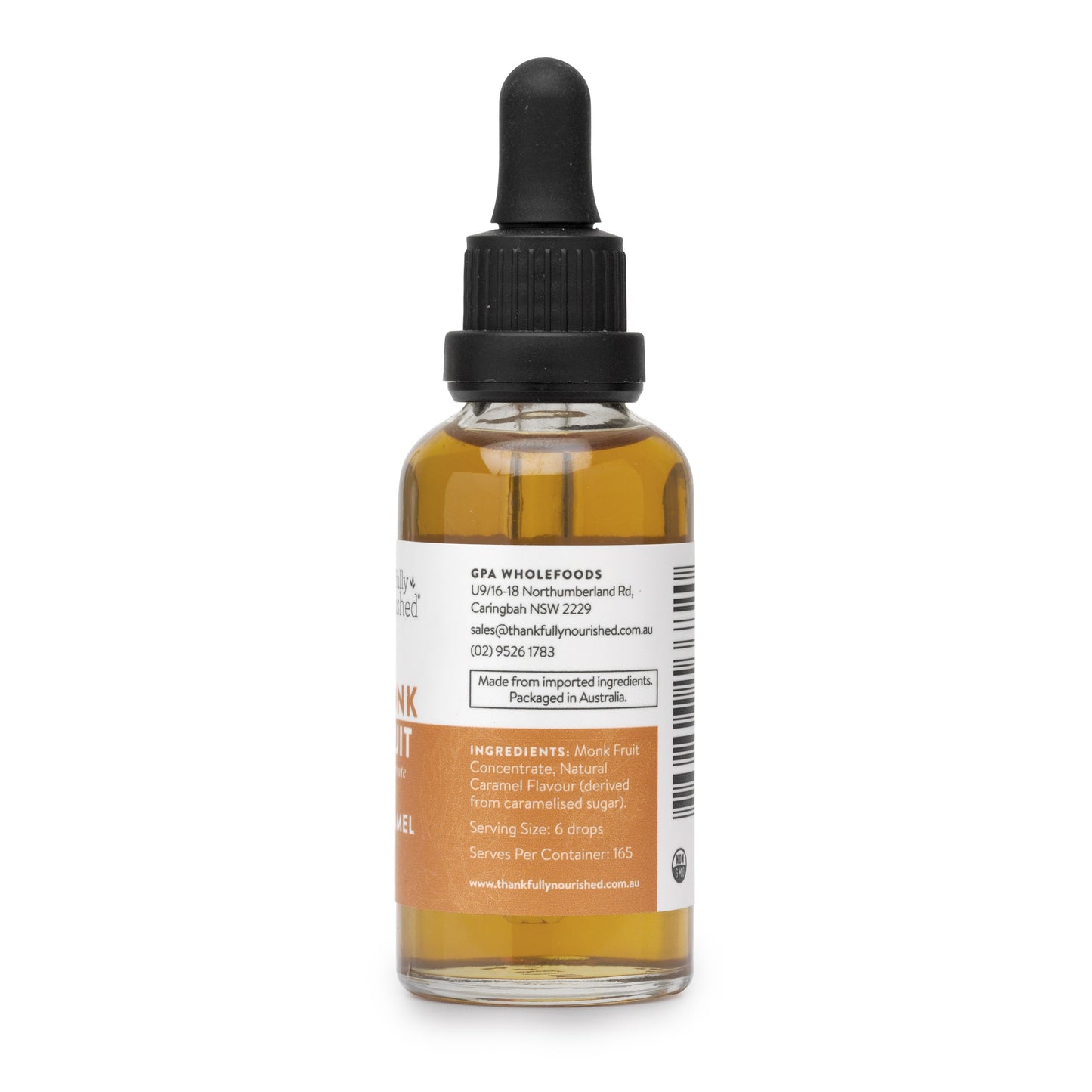 Thankfully Nourished Monk Fruit Concentrate Caramel