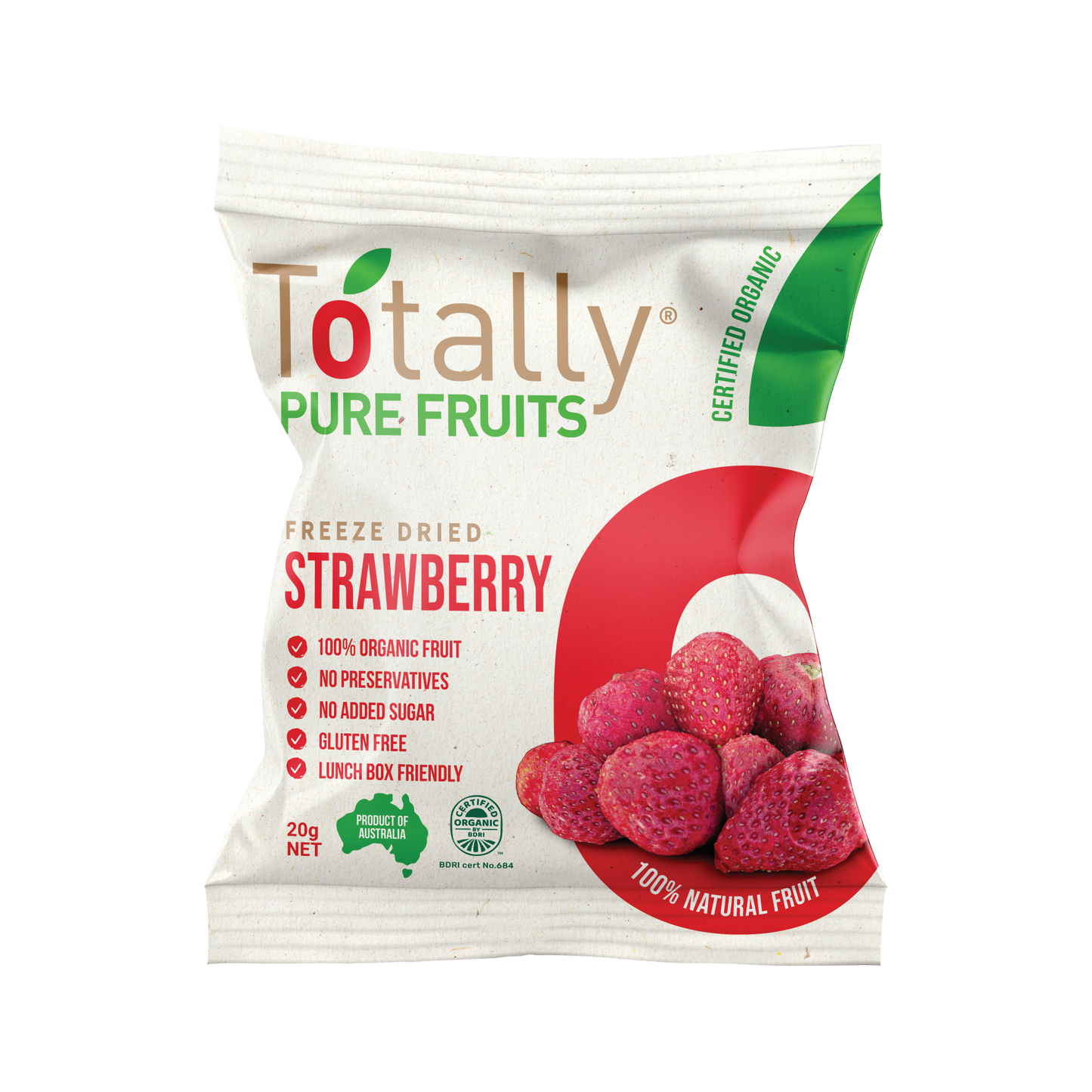 Totally Pure Fruits Freeze Dried Strawberry
