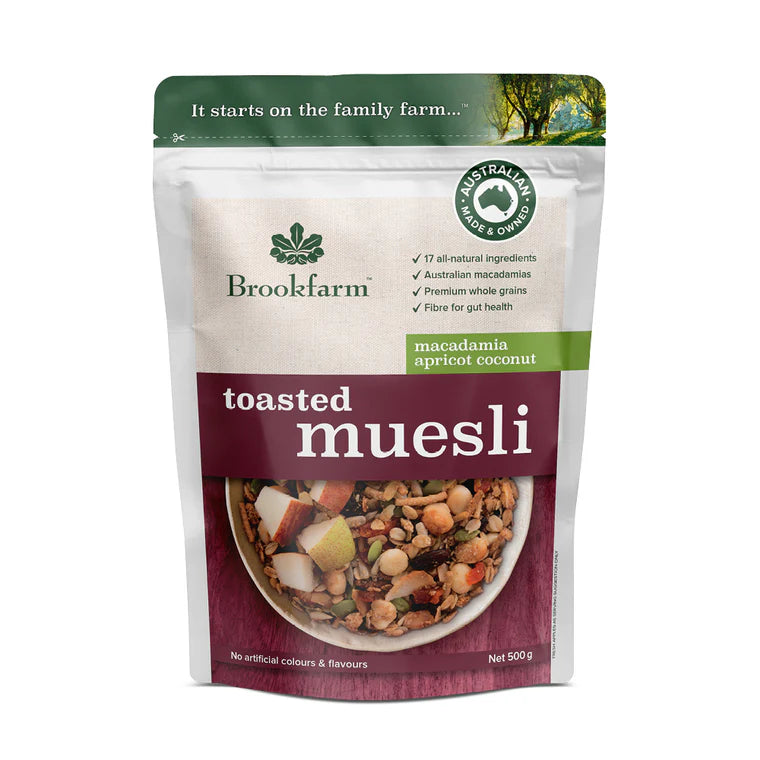 Brookfarm Toasted Apricot Coconut Macadamia Muesli