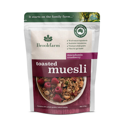 Brookfarm Toasted Cranberry Macadamia Muesli