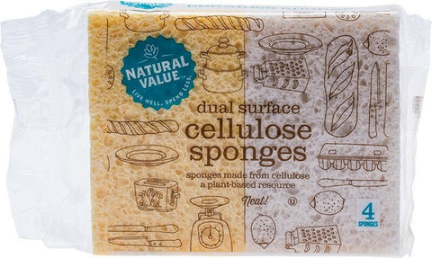 Natural Value Dual Surface Cellulose Sponges