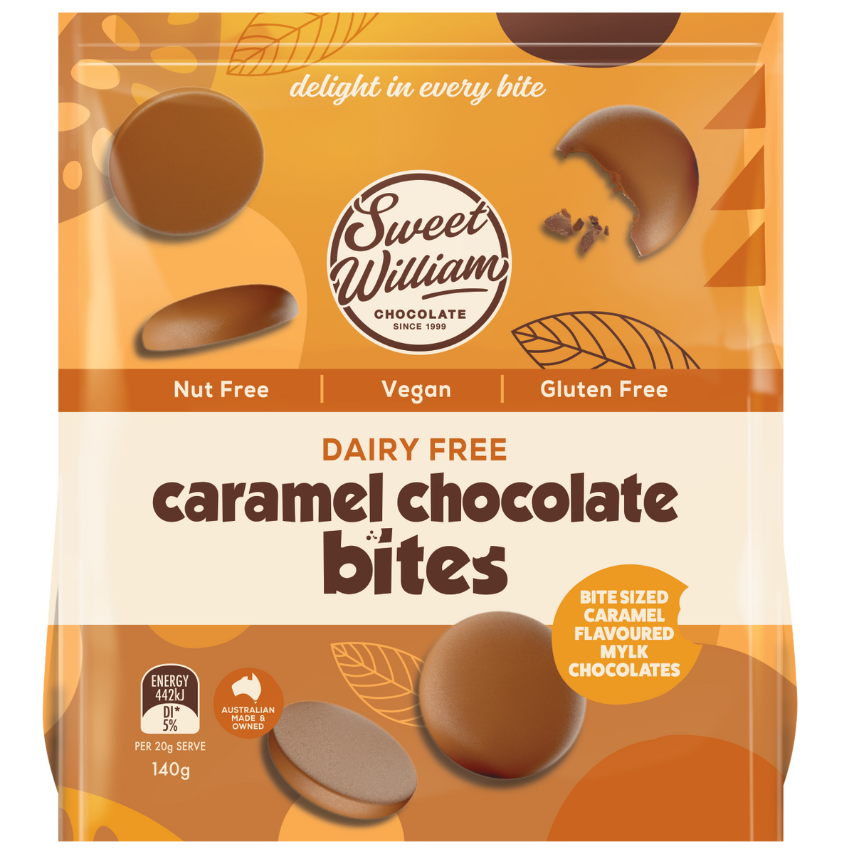Sweet William Dairy Free Caramel Chocolate Bites