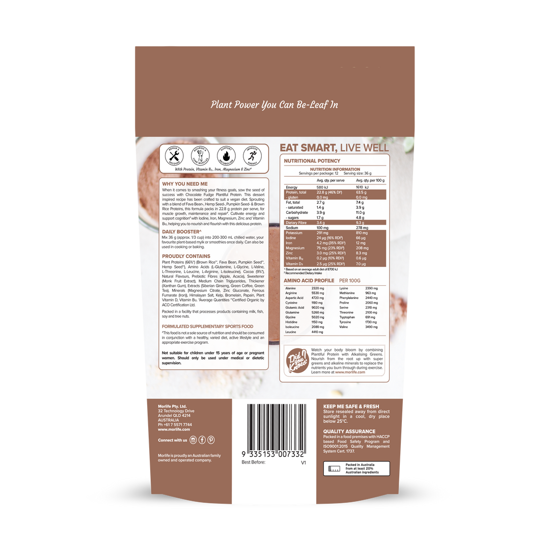 Morlife Plantiful Protein Chocolate Fudge