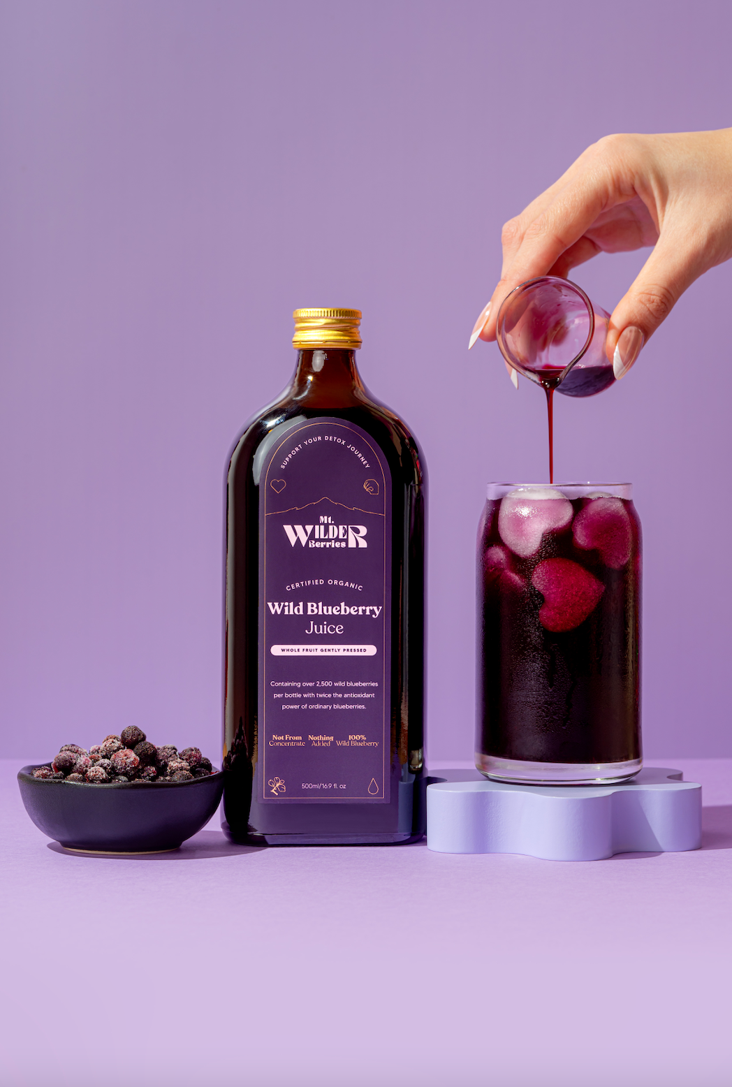 Mt Wilder Berries Organic Wild Blueberry Juice
