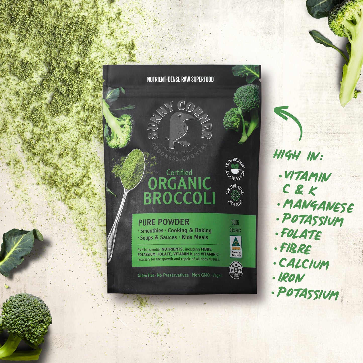 Sunny Corner Organic Broccoli Powder