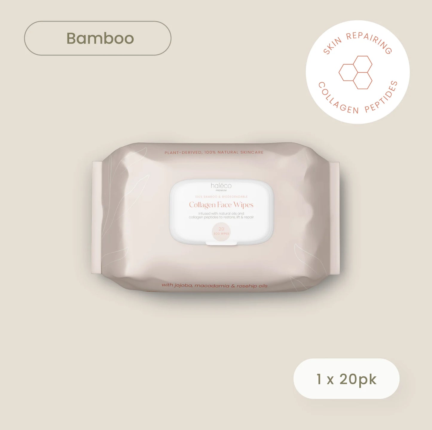 Haleco Collagen Face Wipes