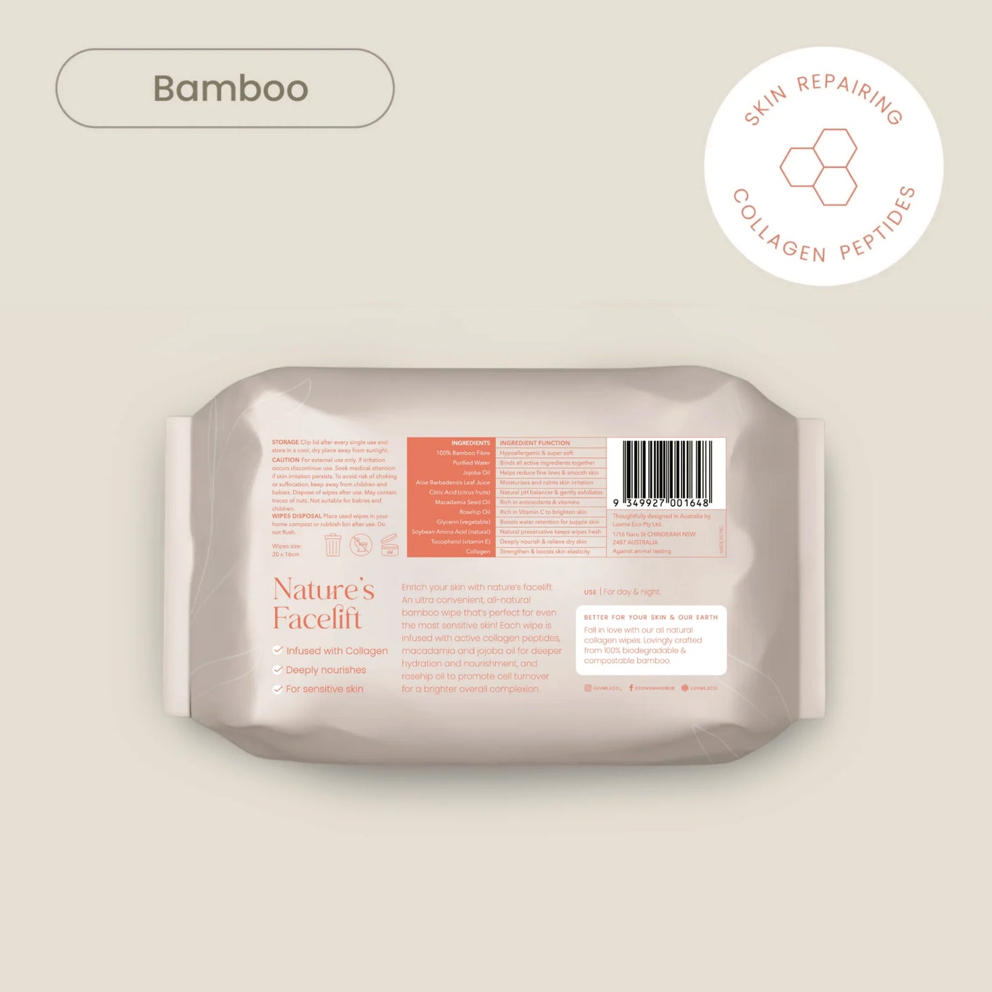 Haleco Collagen Face Wipes