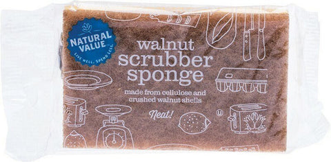 Natural Value Walnut Scrubber Sponge
