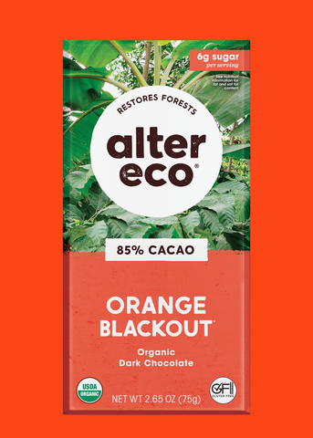 Alter Eco Chocolate Organic Dark Orange Blackout
