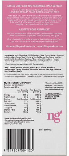 Naturally Good Strawberry Creme Filled Chocolate Block