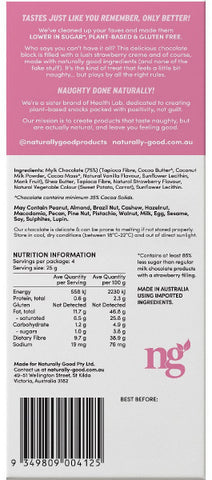 Naturally Good Strawberry Creme Filled Chocolate Block