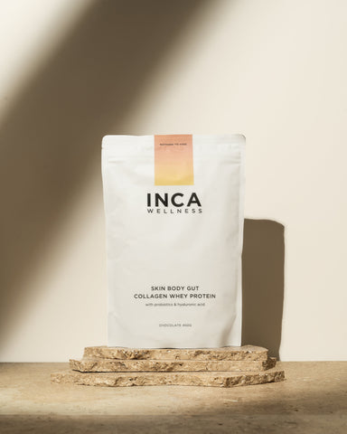Inca Wellness Skin Body Gut Collagen Whey Protein Chocolate