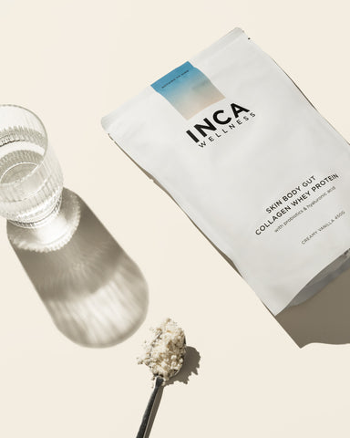 Inca Wellness Skin Body Gut Collagen Whey Protein Vanilla